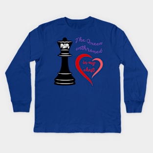 The Queen of My Heart Kids Long Sleeve T-Shirt